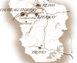 Chateau-Thierry et sa région : carte