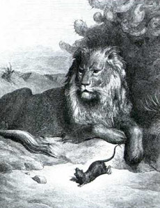 La Fontaine - illustration G.DORÉ - le Lion et le Rat