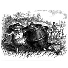 La Fontaine - illustration G.DORÉ - le Pot de terre et le Pot de fer